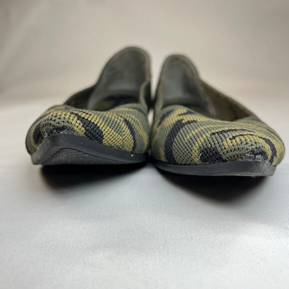 Steven Steve Madden Rosy Camo Pointed Toe Ballet Flats Women's 9 Reed Knit Shoes - Picture 3 of 13